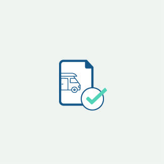 Product sheet camper icon